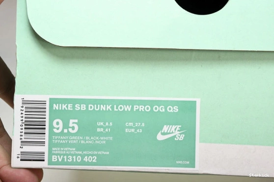 Low Nike Dunk Green Tiffany SB  BV1310-402 1221